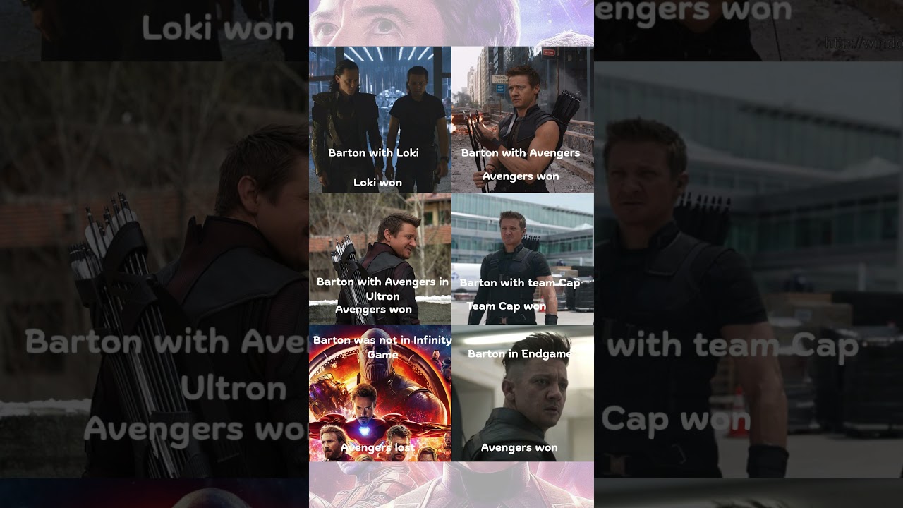 Barton is the lucky charm #marvel #marvelhero #mcu #avengers #clintbarton #hawkeye #thanos