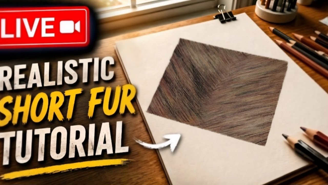Drawing Realistic Fur is Easier Than You Think 🐾 LIVE