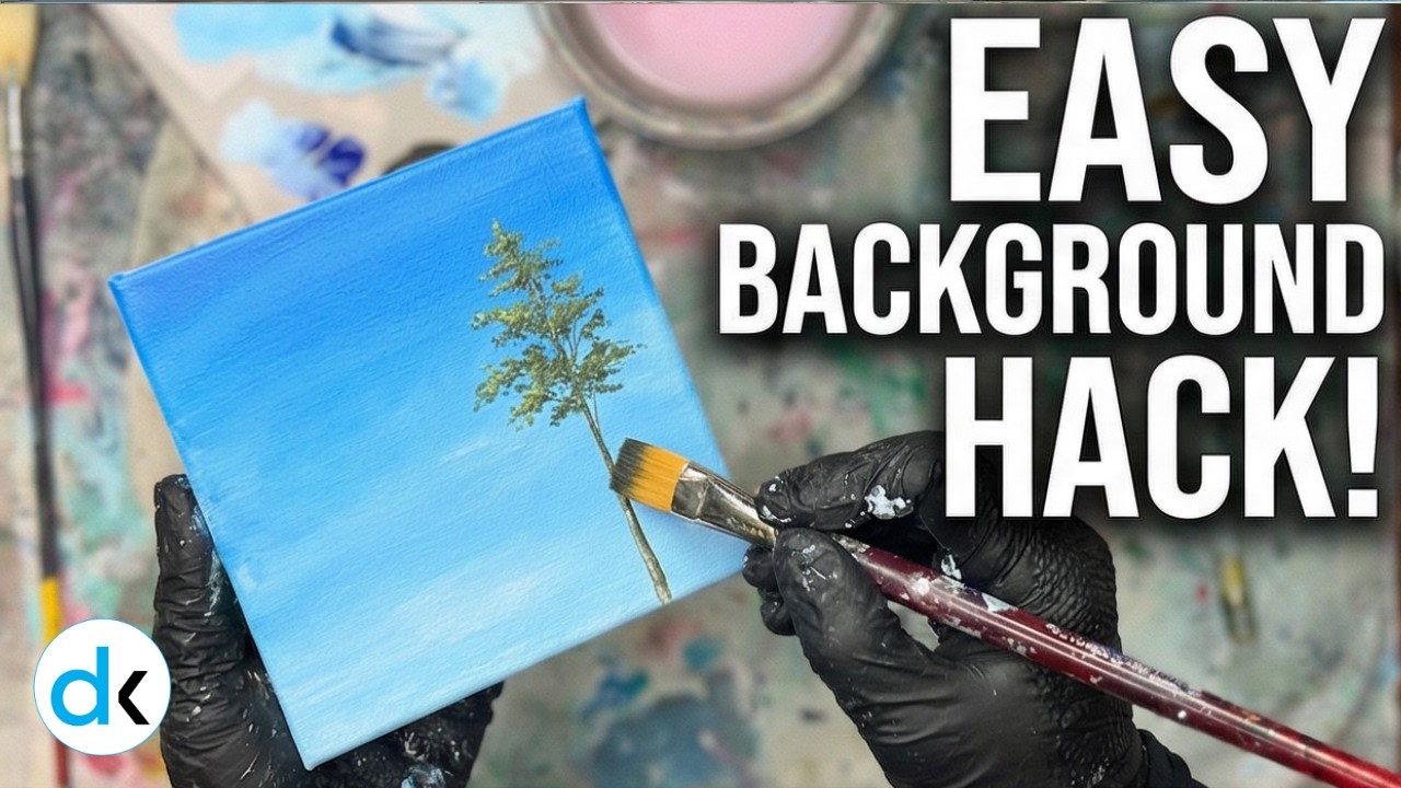 Starting Fresh | Paint Background to Blue Sky and Tree