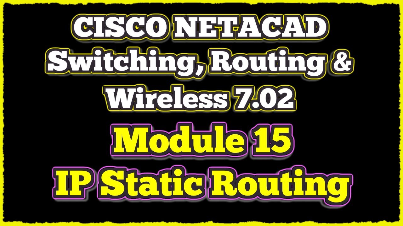 NETACAD Switching, Routing, and Wireless Essentials 7.02, 📡 Module 15: IP Static Routing