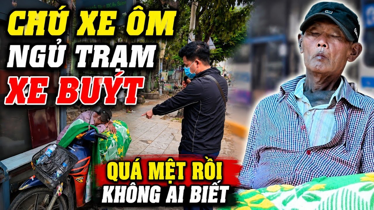 Xót xa : Chú xe ôm mồ côi lúc 