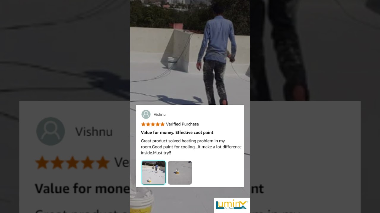 Amazon Customer&rsquo;s Feedback - LuminX: Cool Roof Paint 🌟 #shorts #amazon #summer #coolroofpaint