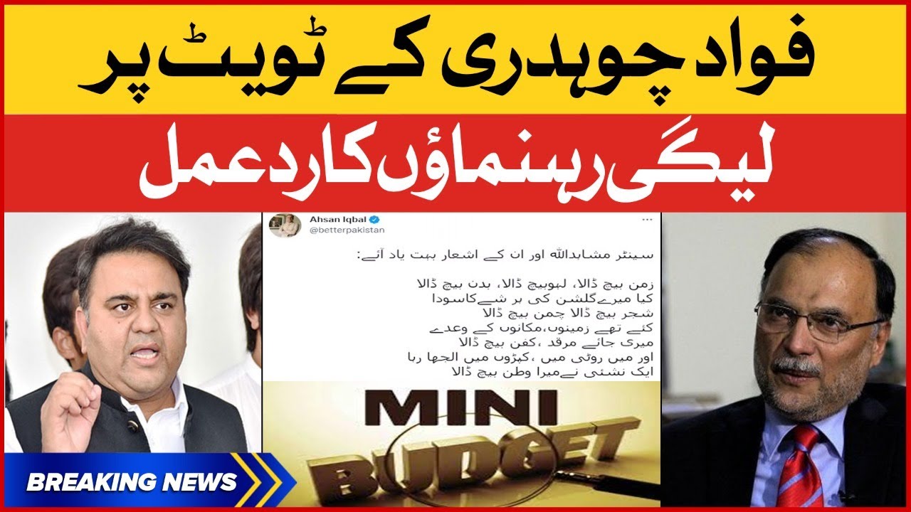 PMLN vs PTI | PMLN Leaders Reaction on Fawad Chaudhry Tweet | Breaking News