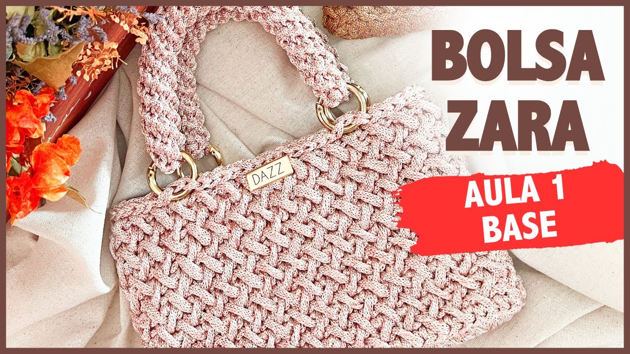 Bolsa em Crochê Pequena - Bolsa Zara Aula 1 de 3