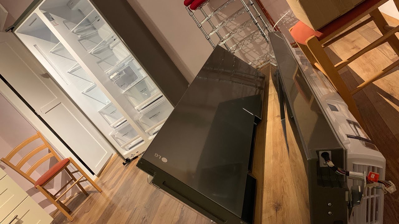 Gefrierschrank Tür und Kühlschranktür Demontage LG GSL361ICEZ Side by Side Kühlschrank Anleitung