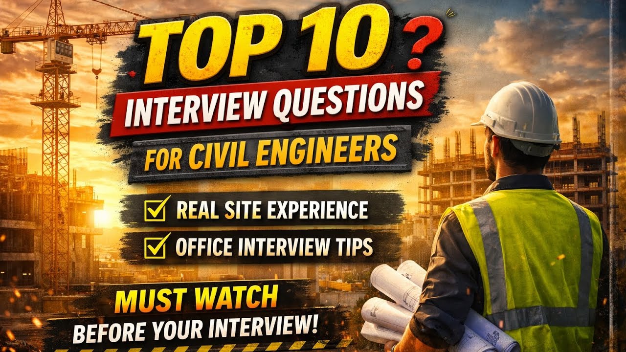 Top 10 Civil Engineering Interview Questions & Answers | Real Site Experience