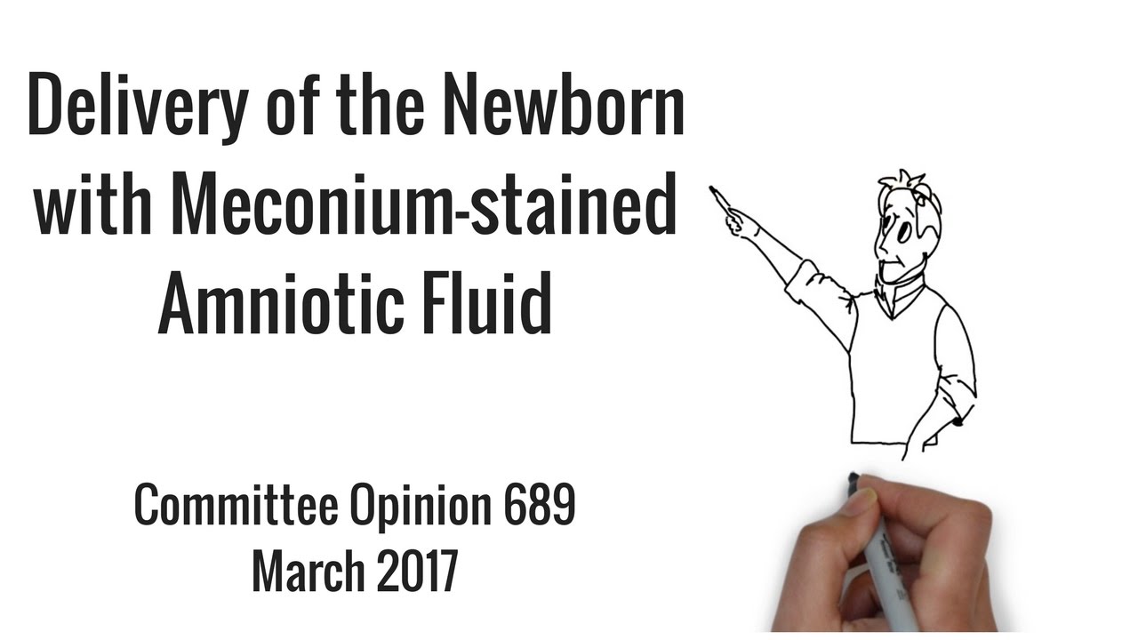 Intrapartum Management of Meconium Stained Fluid; DE OBGYN Resident Lecture Series with James Manley
