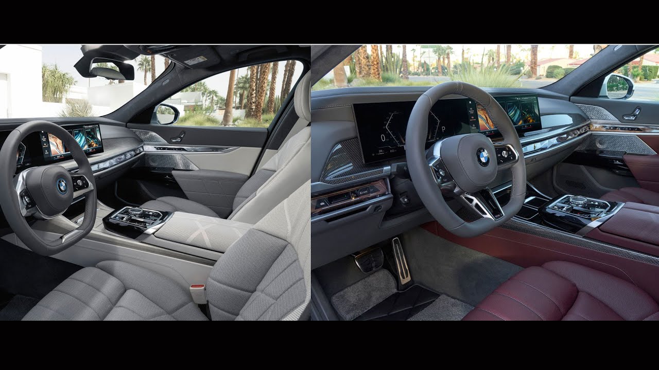 BMW 7 Series Interior Comparison - Cashmere/Leather vs. Merino Leather