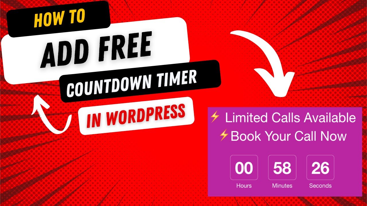 How to Add | FREE | Countdown Timer in WordPress