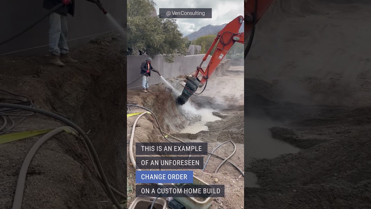 Excavation Uncovers Underground Boulder | 'Hard Dig’ Change Order  Custom Home Build 