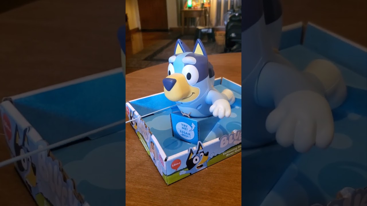WOW! SATISFYING! ASMR! SWIMMING BLUEY! #amazing #asmr #cute #toys #shorts #viral #trending #bluey