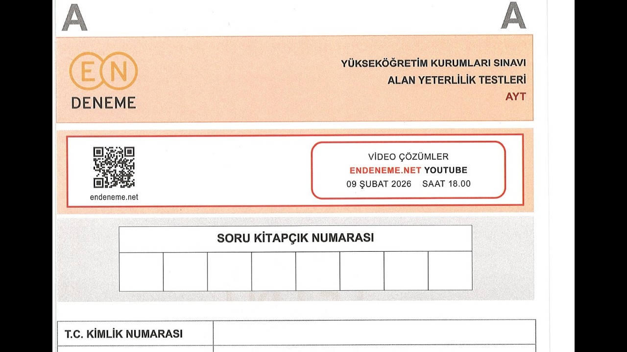 Endeneme Türkiye Geneli(ŞUBAT) AYT Denemesi Geometri Çözümü