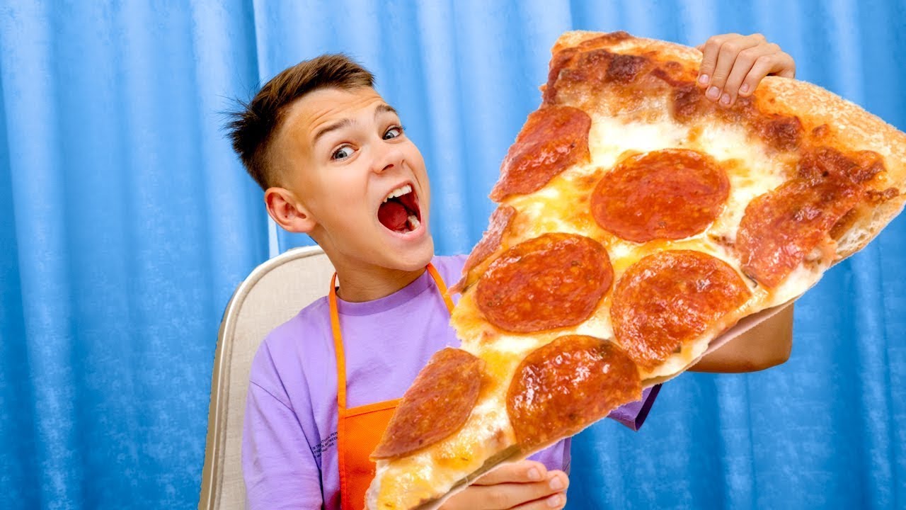 Kinder bereiten gesunde Pizza zu |Sammlung von Videos mit kulinarischen Herausforderungen f&uuml;r Kinder