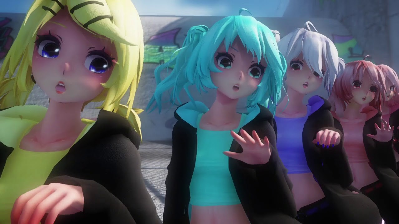MMD : Carry Me Off ( Model : Miku, Luka, Haku, Rin and Teto )