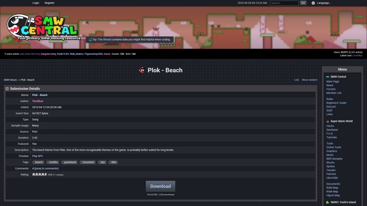 SMW Custom Music: Plok - Beach by Torchkas