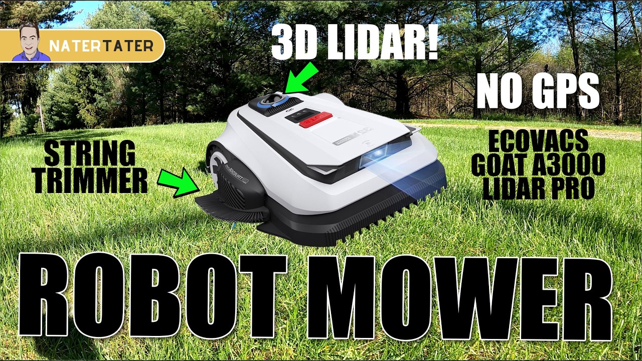✅ Обзор роботизированной газонокосилки Ecovacs GOAT A3000 LiDAR Pro - Тестирование - Лидар и маши...
