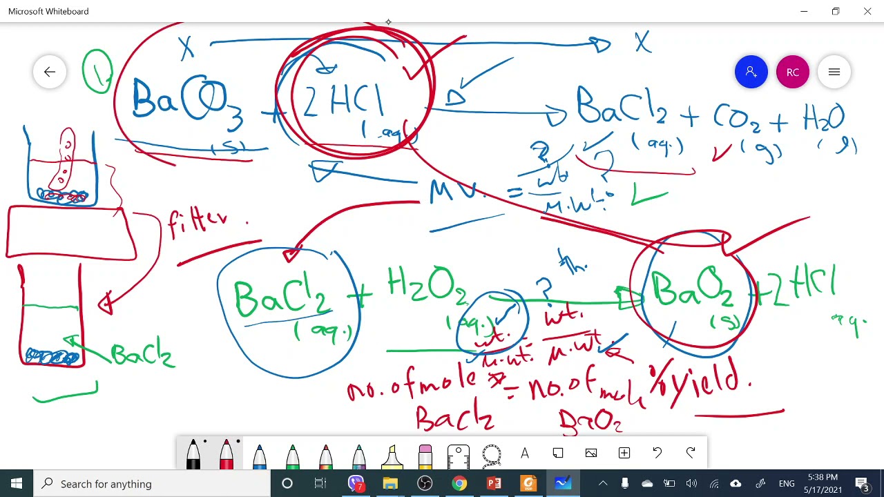 10. Barium Peroxide, Calculation to find Percent of yield.