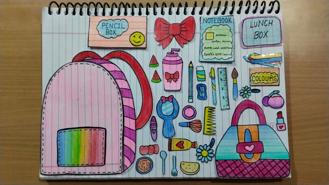 😍 Pack My College Bag With Me 😄✌️| Paper Play Quiet Book 😮 | Kashish Tanwar Art