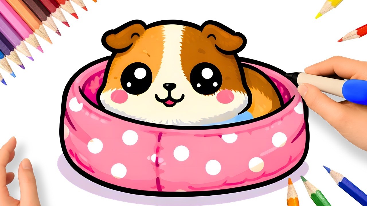 COMMENT DESSINER UN COCHON D'INDE 🐹COBAYE