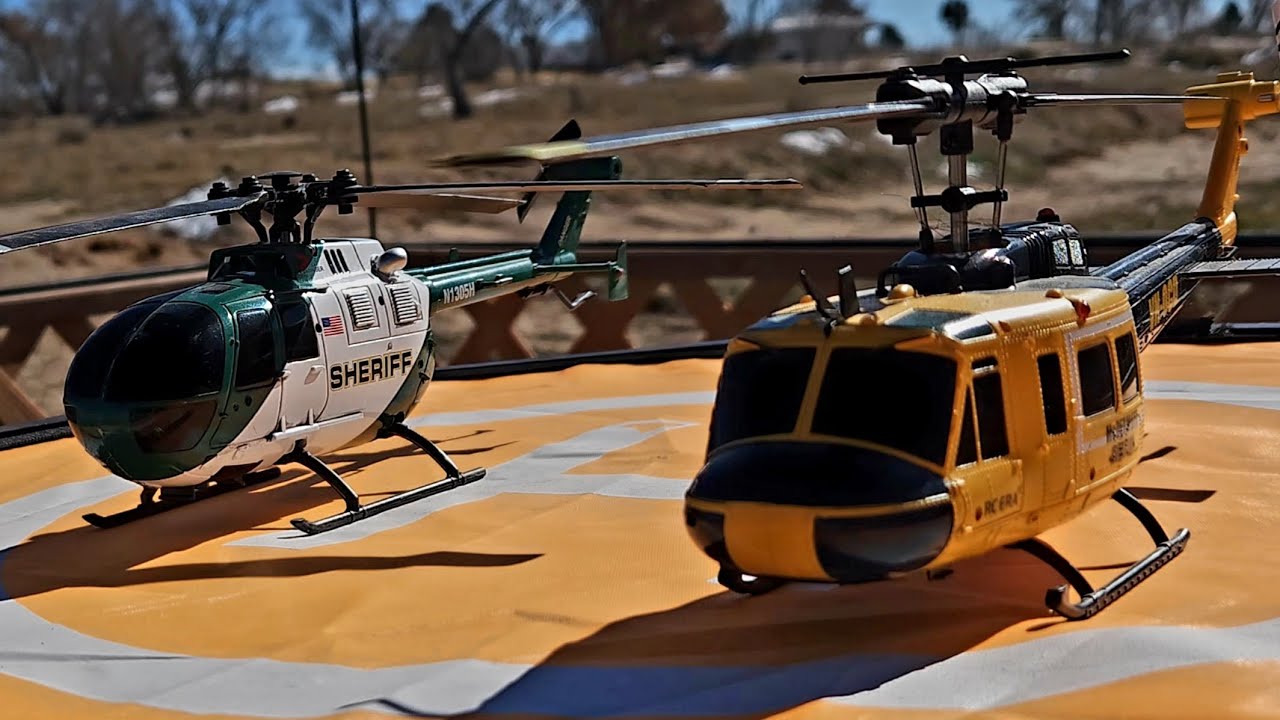 Rc era UH-1D and Rage Rc B0-105 in the gusts!