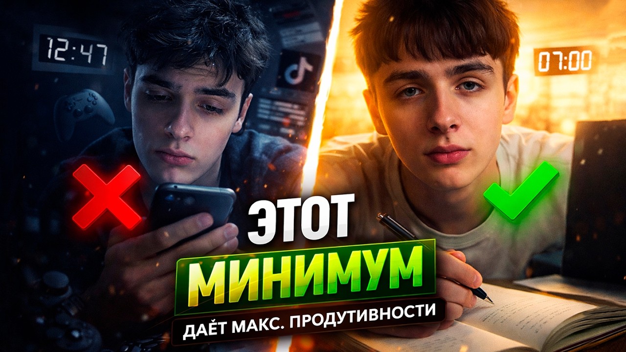ЭТА РУТИНА ЛУЧШЕ ВСЕГО подходит для МАКСИМАЛЬНОЙ продуктивности! (Каждый Должен делать ЭТОТ МИНИМУМ)