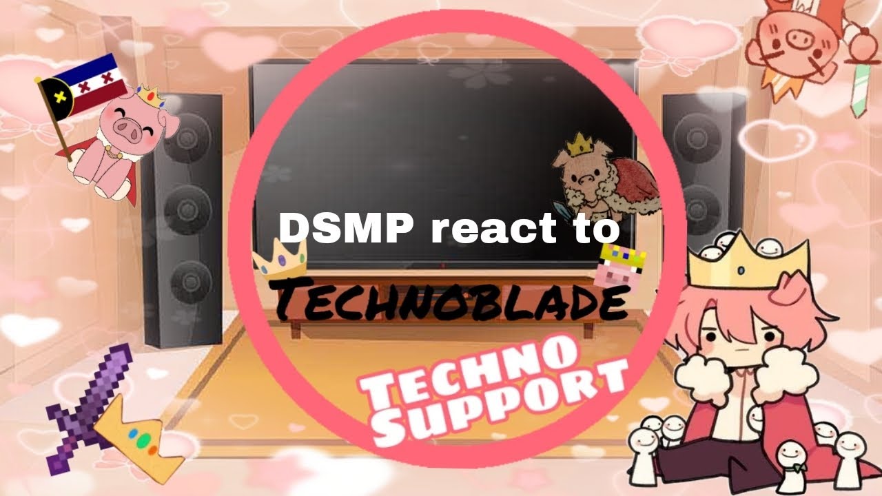 👑DSMP react to Technoblade👑 5/5(last pt)|| 🇺🇸 & 🇪🇸|| #gachaclub #gachareactionvideo #mcytreact