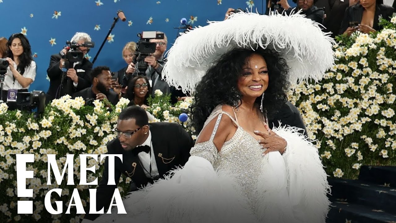 Diana Ross Shuts Down Met Gala With Must-See Feather Gown | Met Gala 2025