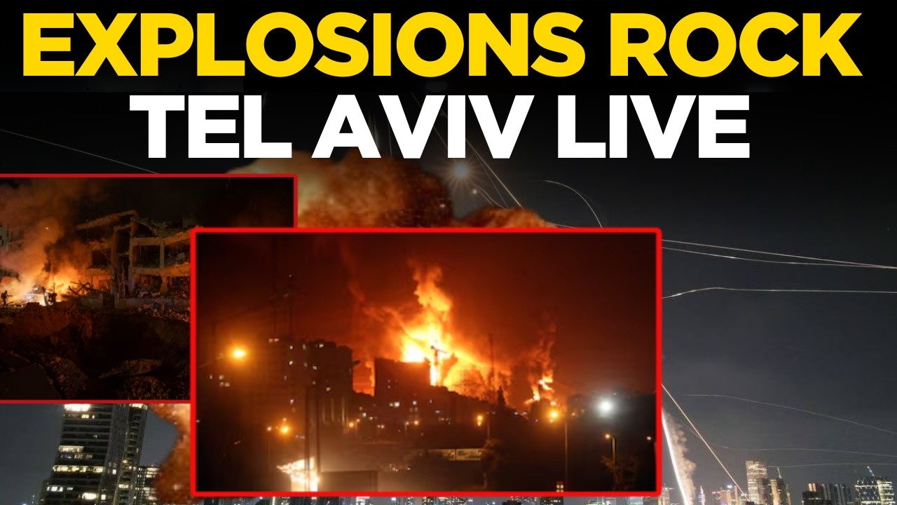 Iran-Israel War Live: Sirens Sound, Ballistic Missiles Fly Across Skies In Israel | Exclusive Clip