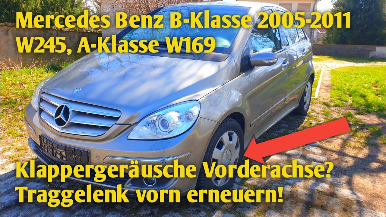 B-Klasse W245 Traggelenk erneuern, Renew ball joint,  W169 A-Klasse, Poltern an der Vorderachse?