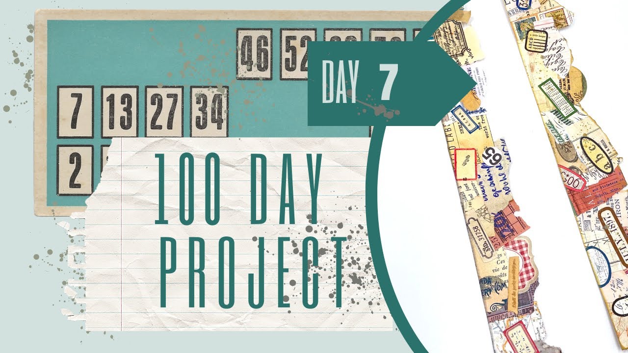 DAY 7 - PAGE EDGE COLLAGE STRIPS - JUNKJOURNAL IDEA. #the100dayproject #100daysproject #craftwithme