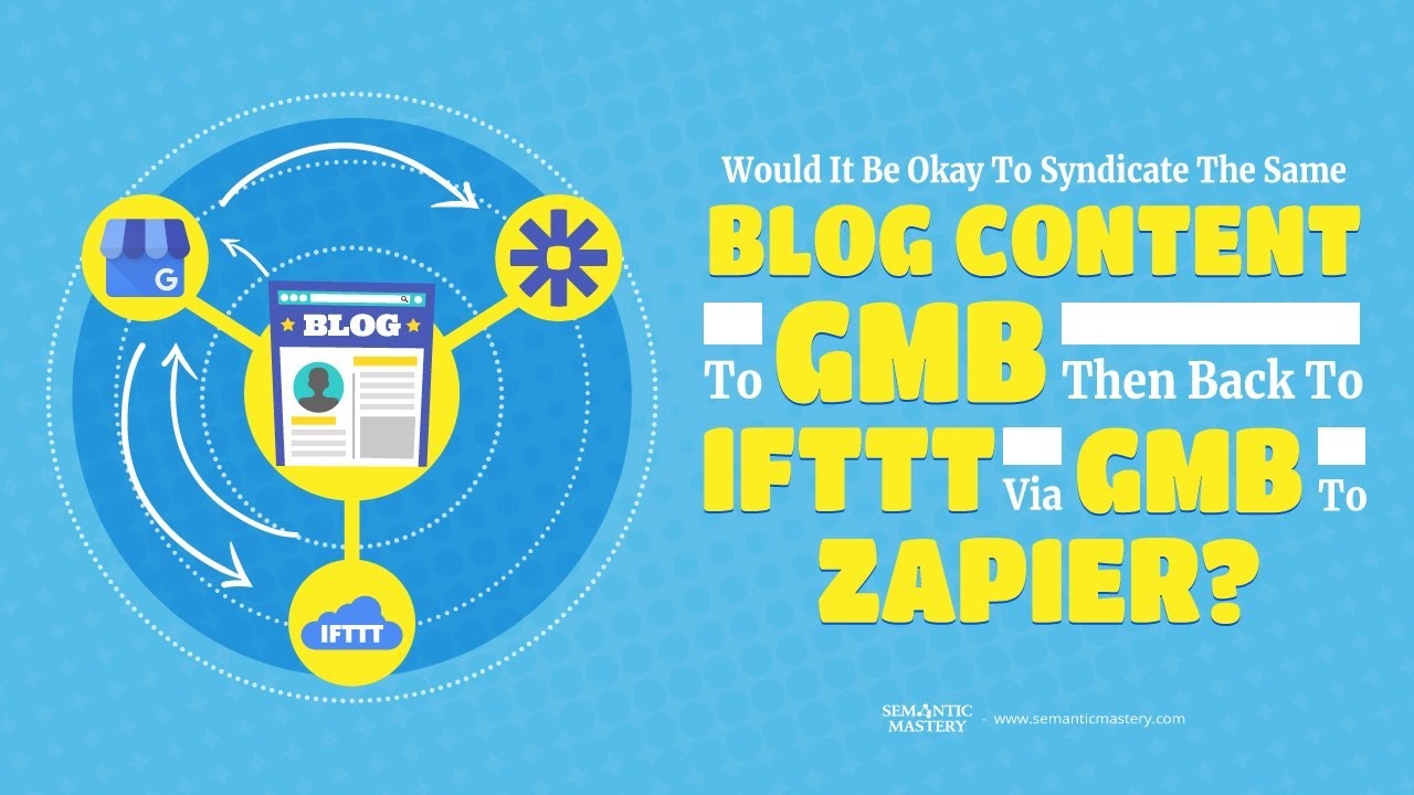 Would It Be Okay To Syndicate The Same Blog Content To GMB Then Back To IFTTT Via GMB To Zapier?