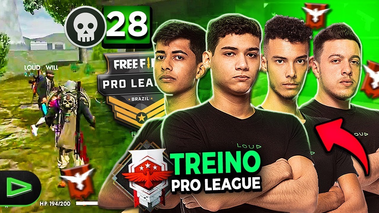 28 KILLS NO TREINAMENTO PARA A PRO LEAGUE DE FREE FIRE!