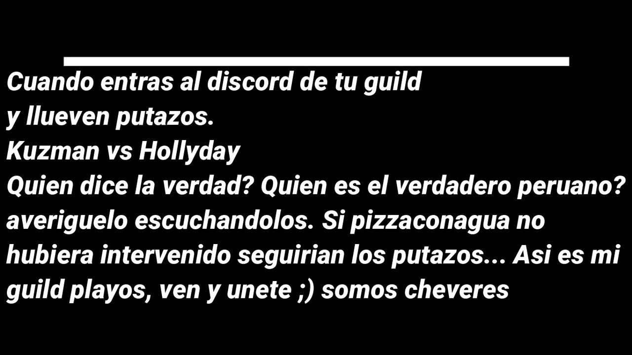 PELEA en DISCORD  KUZNAM VS HOLLYDAY