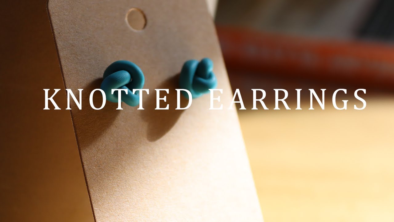 polymer clay knot earrings tutorial DIY
