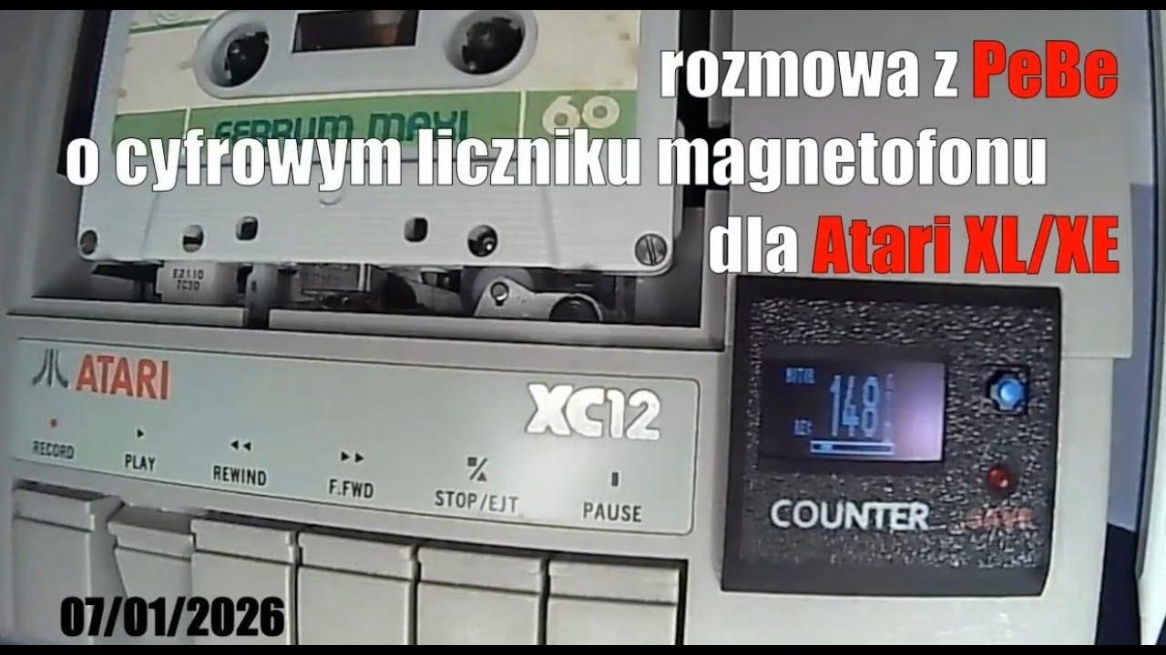 Cyfrowy licznik magnetofonu Atari XL/XE (prezentuje PeBe)