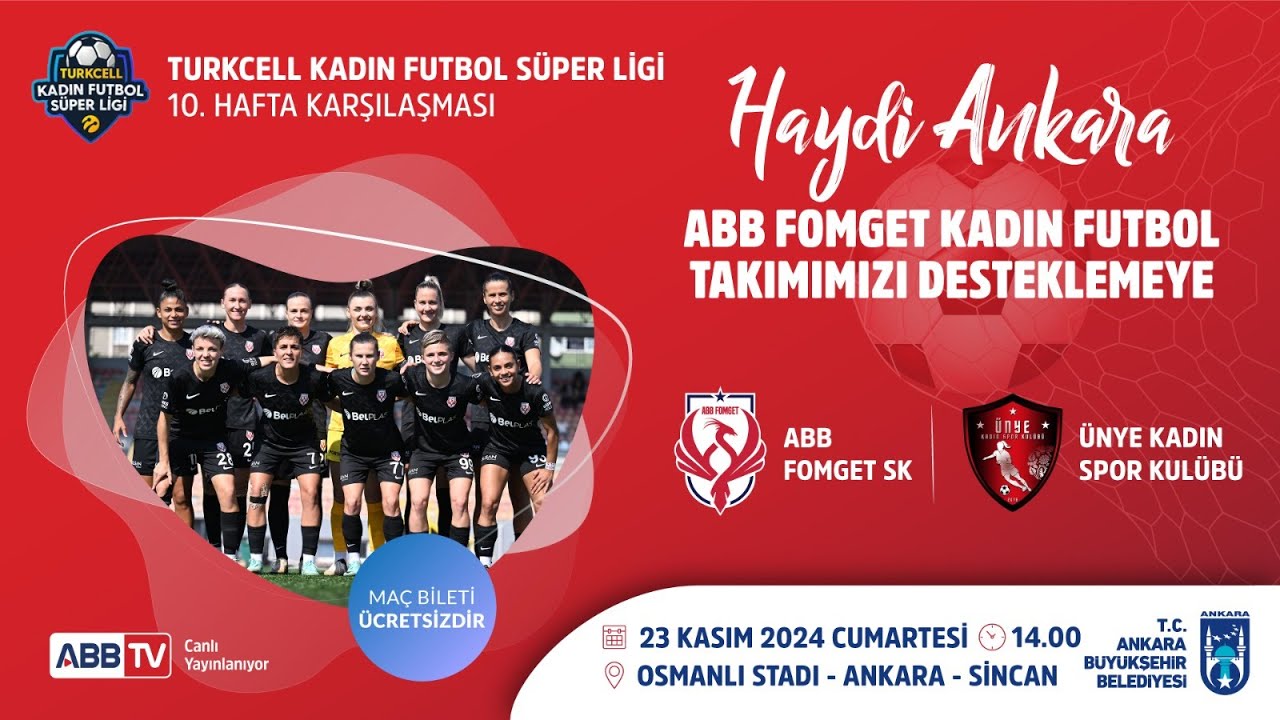 ABB FOMGET SK & ÜNYE KADIN SPOR KULÜBÜ FUTBOL MÜSABAKASI