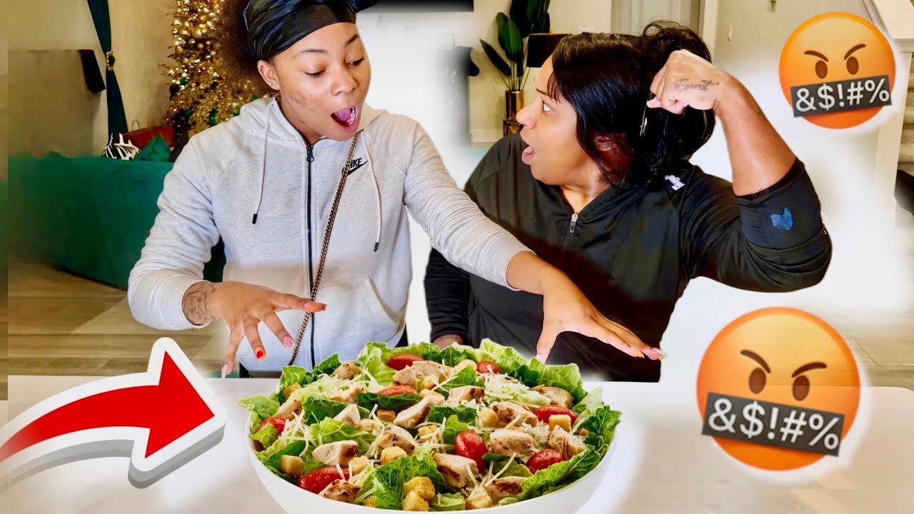 STICKING MY HAND IN MY ANGRY MOM & BROTHER FOOD WHILE THEY MUKBANG *HILARIOUS*