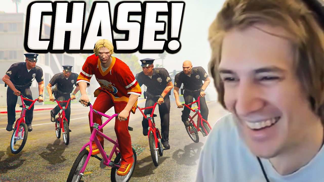THE BMX BANDITS - Intense Bank Heist on Bicycles | xQc GTA Roleplay