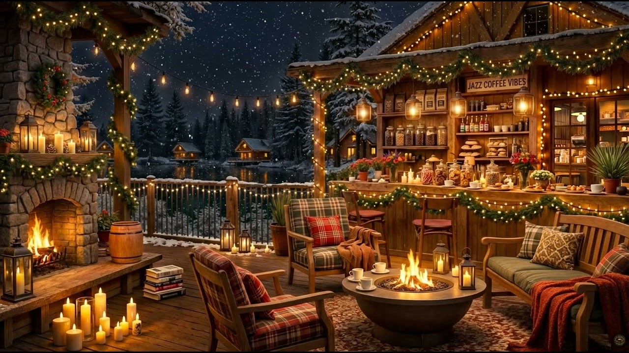 Smooth Snow Coffee Winter Jazz ☕ Study Piano Ambience
