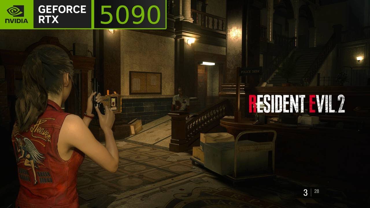 Resident Evil 2 Remake Claire Redfield | RTX 5090 [4K] Native, Ray Tracing ON | Ryzen 7 9800X3D
