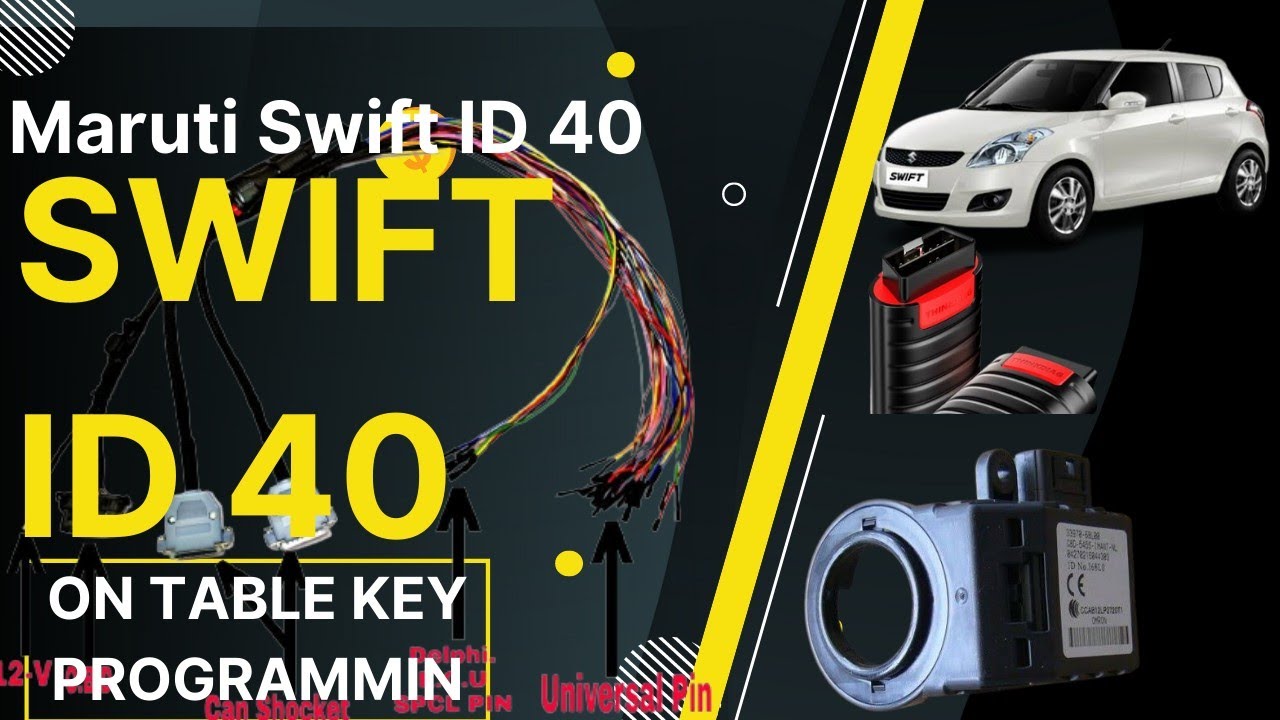 Maruti Swift On Table Key Coding ID 40 With Universal Can Cable Kan10 By 🥳Zameer Ahmed Mysore 🥳
