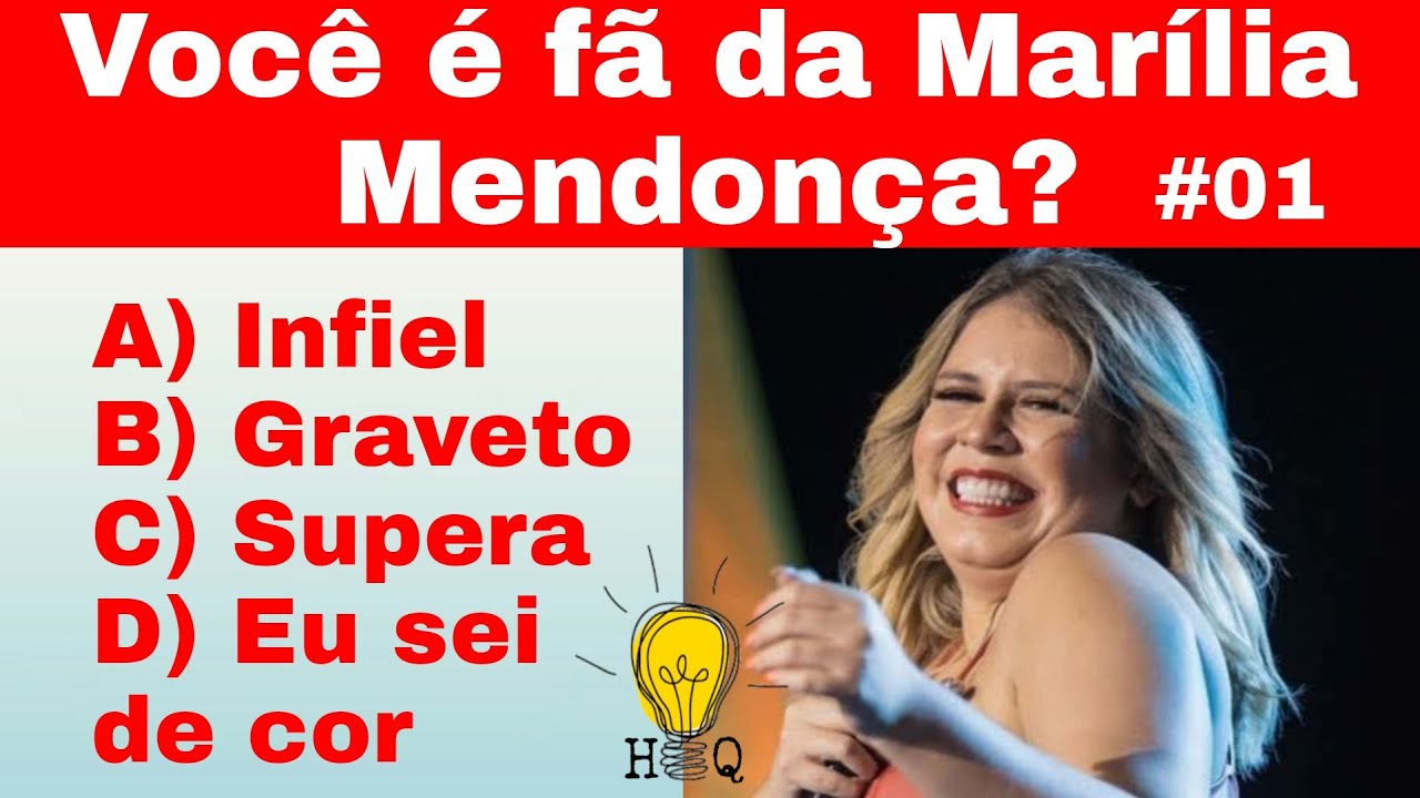 SÓ FÃ DA MARÍLIA MENDONÇA VAI ACERTAR TODAS | HOJE QUIZ