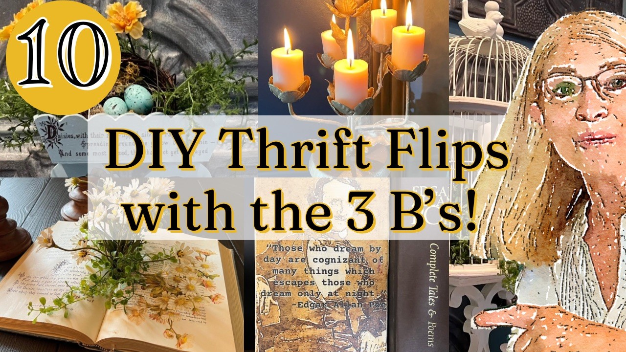 DIY Upcycling Thrift Flips into Unique Home Decor (Using the 3 B’s)!