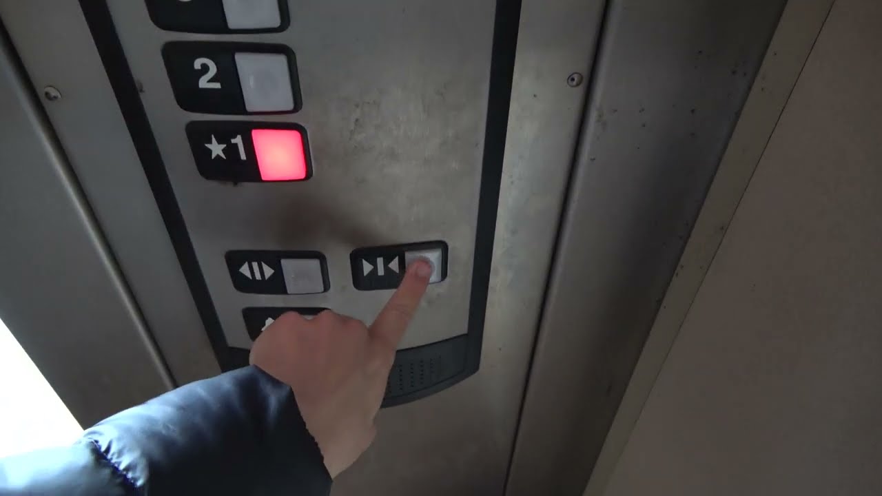 Vandalized Schindler 330A Hydraulic Elevator at Building E, Dun Huang Plaza in Houston TX.