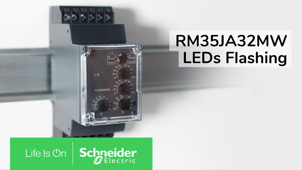 Why the LEDs of RM35JA32MW product flashing? | Schneider Electric