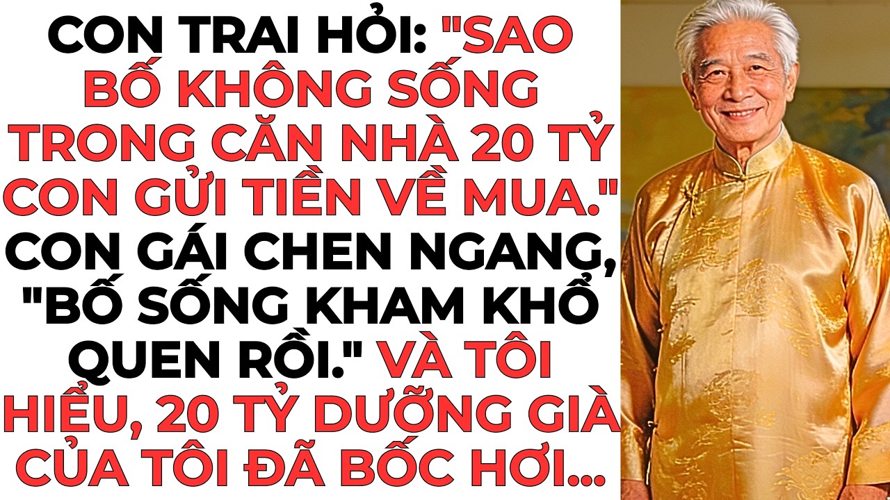 Con trai hỏi: 