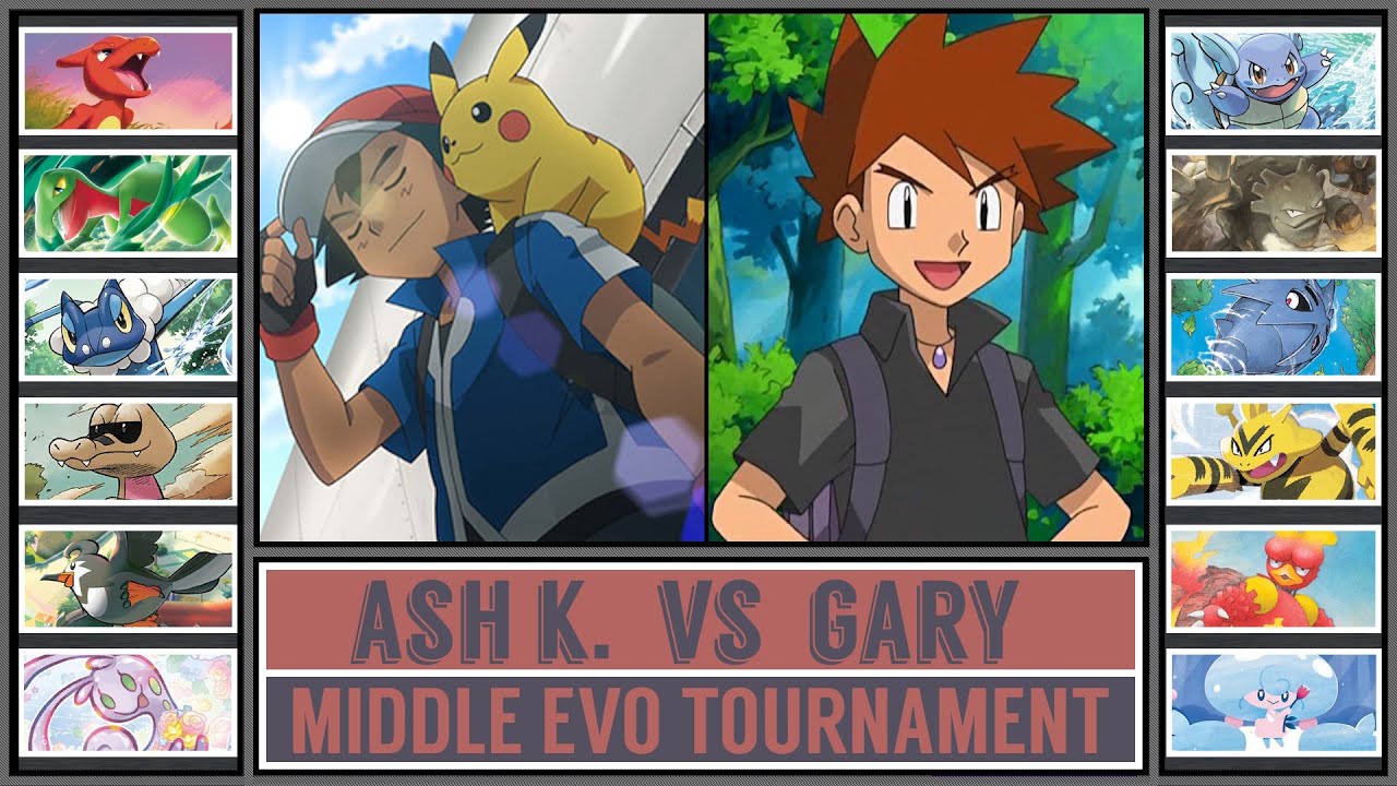 ASH vs GARY | Trainer Middle Evolution Pokémon Tournament [Battle #1]