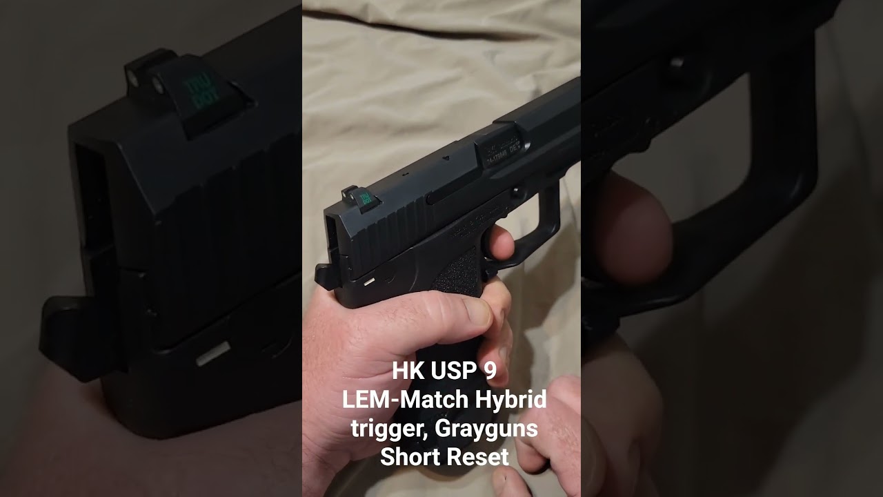 HK USP 9 LEM-Match hybrid trigger with Grayguns Short Reset