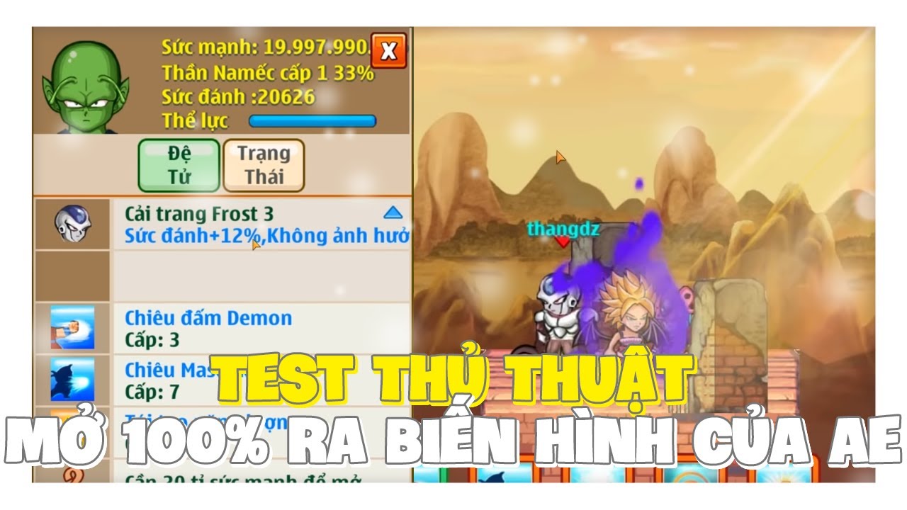 Ngọc Rồng Online - Thủ Thuật 100% Skill 4 Đệ Tử Khỉ Của Anh Em Nè !