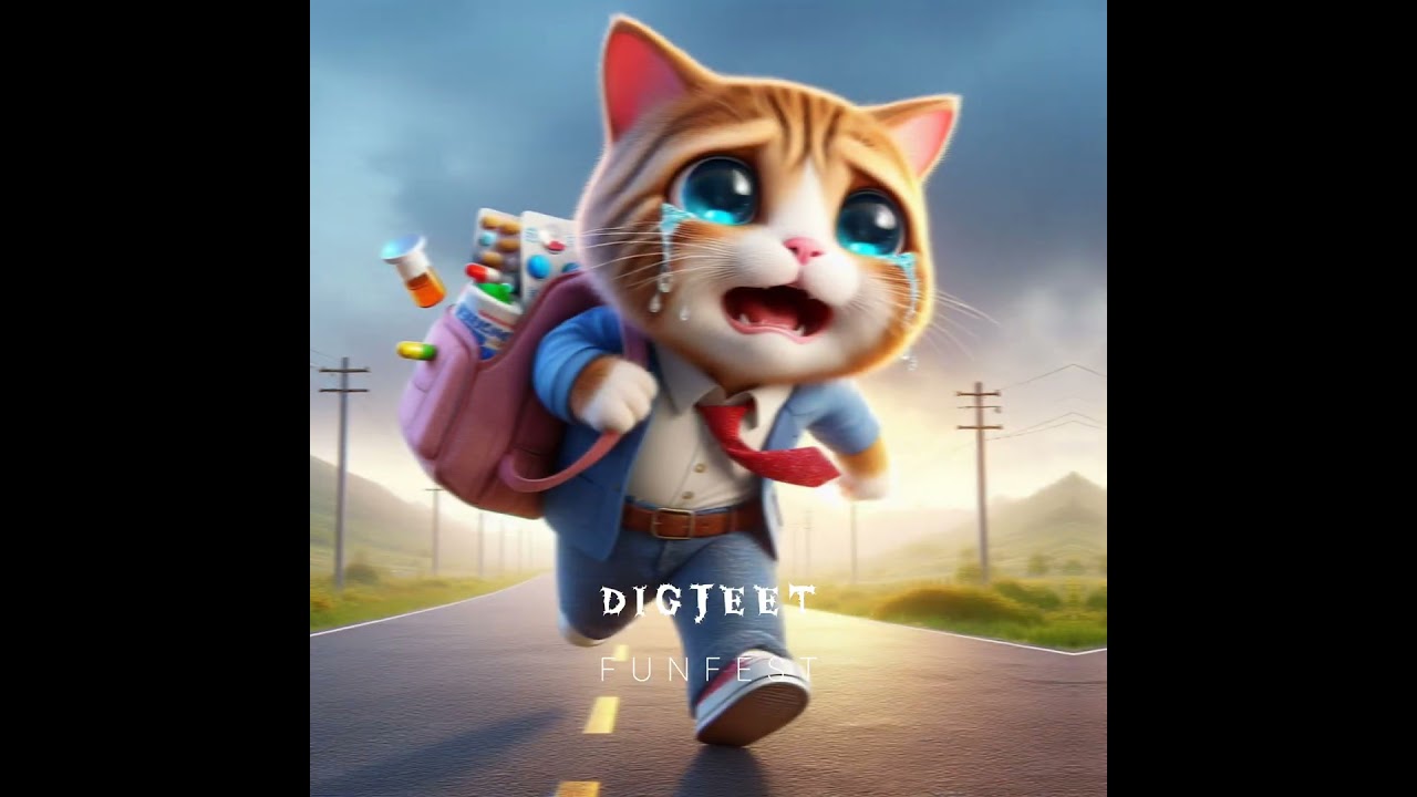 Cat racing story bicycle #cat #kitten #catlover #aicatstory #ai #cutecat #aicat #story #trending